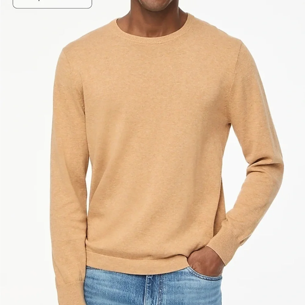 J crew heather latte Cotton crewneck sweater-tee